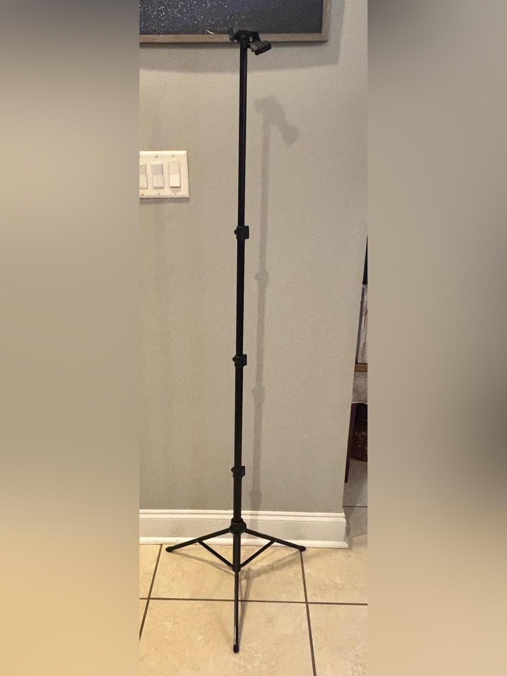 Adjustable Black Floor Lantern Stand - Modern Home Accent